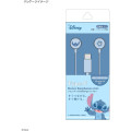 Japan Disney USB Type-C Stereo Earbuds with Remote Control Microphone - Stitch - 6