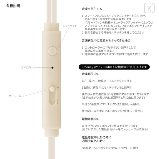Japan Disney USB Type-C Stereo Earbuds with Remote Control Microphone - Pooh - 2