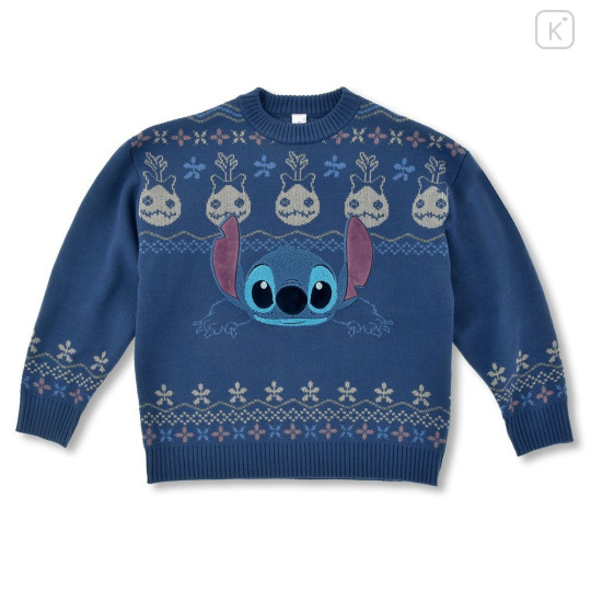 Japan Disney Store Long Sleeve Sweater - Stitch : Knit Collection Retro - 1