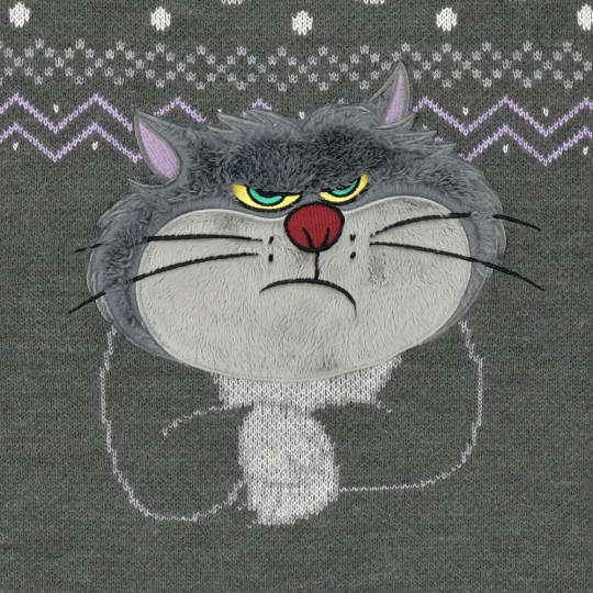 Japan Disney Store Long Sleeve Sweater - Cinderella : Cat Lucifer Knit Collection Retro - 4