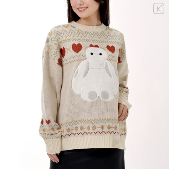 Japan Disney Store Long Sleeve Sweater - Baymax : Knit Collection Retro - 2