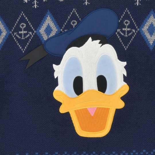 Japan Disney Store Long Sleeve Sweater - Donald : Knit Collection Retro - 5