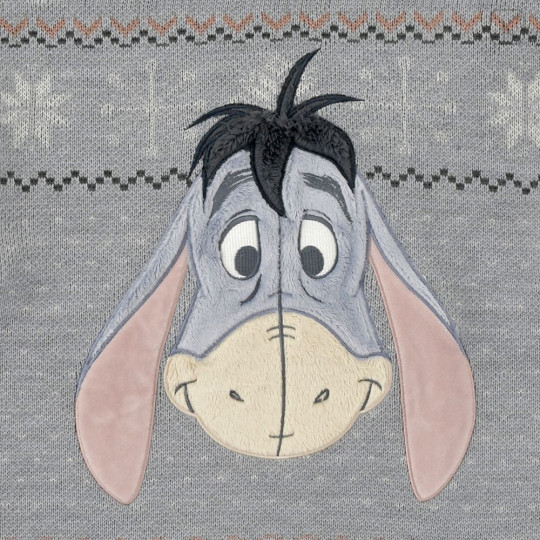 Japan Disney Store Long Sleeve Sweater - Eeyore : Knit Collection Retro - 4