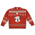 Japan Disney Store Long Sleeve Sweater - Mickey : Christmas Knit Collection Red - 1