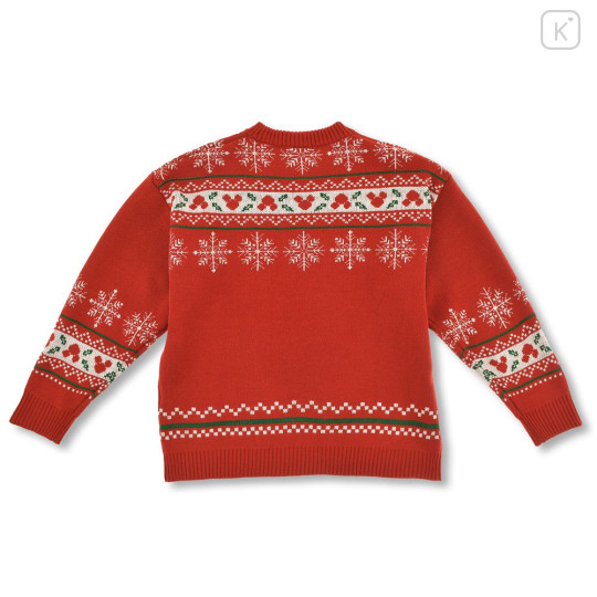Japan Disney Store Long Sleeve Sweater - Mickey : Christmas Knit Collection Red - 3