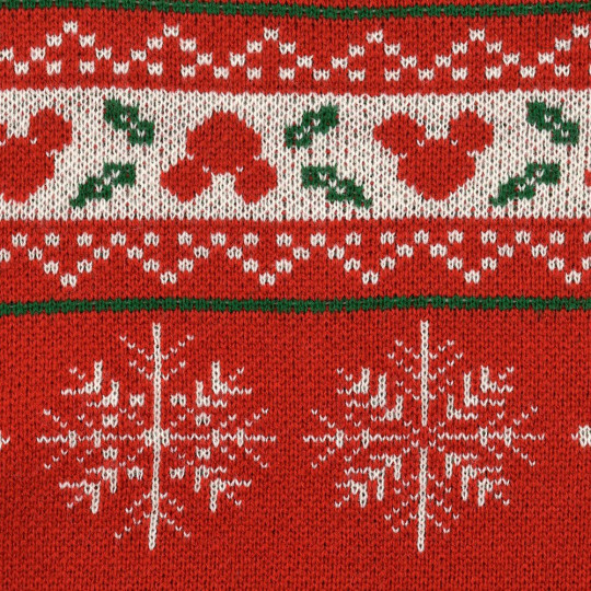 Japan Disney Store Long Sleeve Sweater - Mickey : Christmas Knit Collection Red - 5