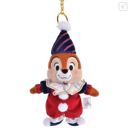 Japan Disney Store Plush Mascot Keychain - Chip : Pierrot Costume - 1