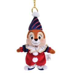 Japan Disney Store Plush Mascot Keychain - Chip : Pierrot Costume