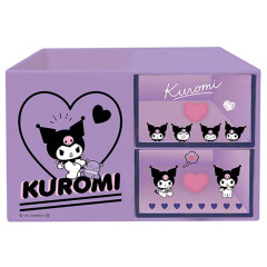 Japan Sanrio Chest Drawer with Pen Stand - Kuromi : Baku
