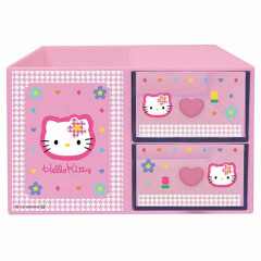 Japan Sanrio Chest Drawer with Pen Stand - Hello Kitty : Y2k Houndstooth