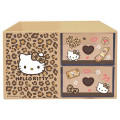 Japan Sanrio Chest Drawer with Pen Stand - Hello Kitty : Leopard - 1