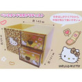 Japan Sanrio Chest Drawer with Pen Stand - Hello Kitty : Leopard - 5