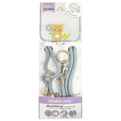 Japan San-X Multi Ring Plus with Shoulder Strap - Kiiroitori & Rilakkuma : Basic Rilakkuma Flower