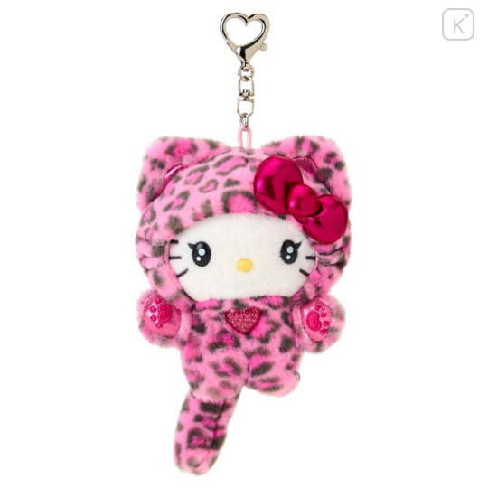 Japan Sanrio Original Mascot Holder - Hello Kitty : Leopard Gal Cat Pink - 1
