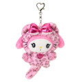 Japan Sanrio Original Mascot Holder - My Melody : Leopard Gal Cat Pink - 1