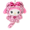 Japan Sanrio Original Mascot Holder - My Melody : Leopard Gal Cat Pink - 2