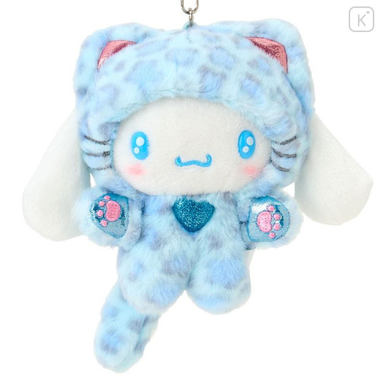 Japan Sanrio Original Mascot Holder - Cinnamoroll : Leopard Gal Cat Blue - 2