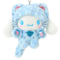 Japan Sanrio Original Mascot Holder - Cinnamoroll : Leopard Gal Cat Blue - 2