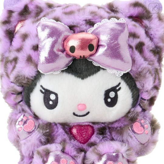 Japan Sanrio Original Plush Toy - Kuromi : Leopard Gal Cat Purple - 3