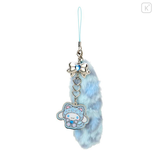 Japan Sanrio Original Dangling Tail Mascot Strap - Cinnamoroll : Leopard Gal Cat - 1