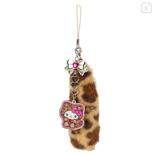 Japan Sanrio Original Dangling Tail Mascot Strap - Hello Kitty : Leopard Gal Cat - 1