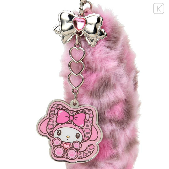 Japan Sanrio Original Dangling Tail Mascot Strap - My Melody : Leopard Gal Cat - 2
