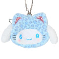 Japan Sanrio Original Face-shaped Pouch Bag Charm - Cinnamoroll : Leopard Gal Cat - 2
