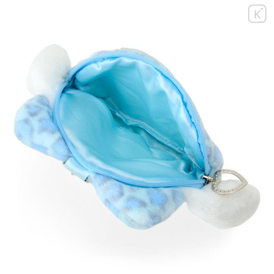 Japan Sanrio Original Face-shaped Pouch Bag Charm - Cinnamoroll : Leopard Gal Cat - 3