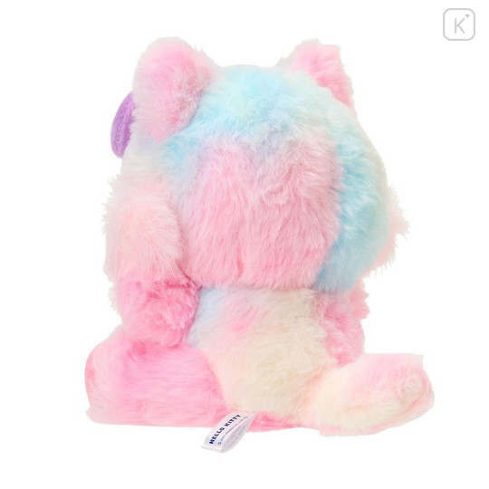 Japan Sanrio Plush Mascot Keychain - Hello Kitty : Fine Face Cat Pink - 3