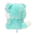 Japan Sanrio Plush Mascot Keychain - Hello Kitty : Fine Face Cat Green - 3