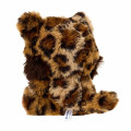 Japan Sanrio Plush Mascot Keychain - Hello Kitty : Fine Face Cat Tan Leopard - 3