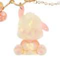 Japan Sanrio Mascot Bag Charm Keychain - Pochacco : Baby Pink Shell Holographic - 2