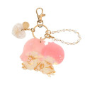Japan Sanrio Mascot Bag Charm Keychain - Little Twin Stars : Baby Pink Shell Holographic - 1