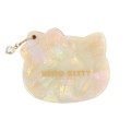 Japan Sanrio Slide Mirror - Hello Kitty : Baby Pink Shell Holographic - 2