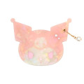 Japan Sanrio Slide Mirror - Kuromi : Baby Pink Shell Holographic - 1