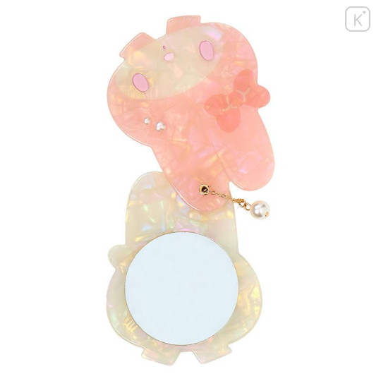 Japan Sanrio Slide Mirror - My Melody : Baby Pink Shell Holographic - 3