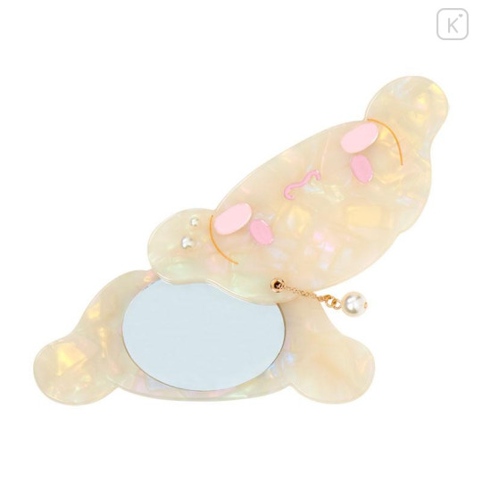 Japan Sanrio Slide Mirror - Cinnamoroll : Baby Pink Shell Holographic - 3