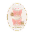 Japan Sanrio Acrylic Hair Clip Set - Kuromi : Baby Pink Shell Holographic - 1