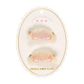 Japan Sanrio Acrylic Hair Clip Set - Cinnamoroll : Baby Pink Shell Holographic - 1