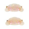 Japan Sanrio Acrylic Hair Clip Set - Cinnamoroll : Baby Pink Shell Holographic - 2