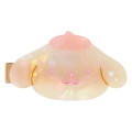 Japan Sanrio Acrylic Hair Clip Set - Pompompurin : Baby Pink Shell Holographic - 4