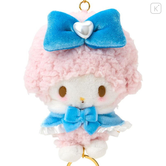 Japan Sanrio Mascot Holder Reel Keychain - My Sweet Piano : Lolita Blue - 3