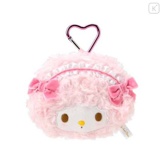 Japan Sanrio Face-shaped Pouch with Carabiner - My Sweet Piano : Lolita Pink - 1