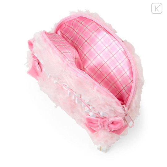 Japan Sanrio Face-shaped Pouch with Carabiner - My Sweet Piano : Lolita Pink - 3
