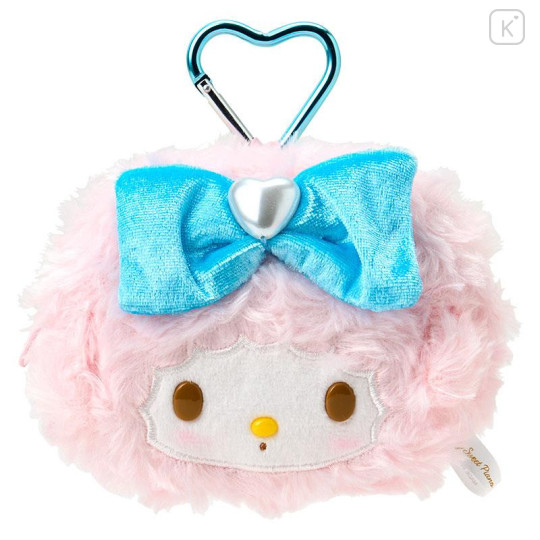 Japan Sanrio Face-shaped Pouch with Carabiner - My Sweet Piano : Lolita Blue - 2