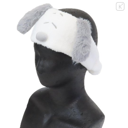 Japan Peanuts Hair Turban with Pouch - Snoopy : Gray - 3