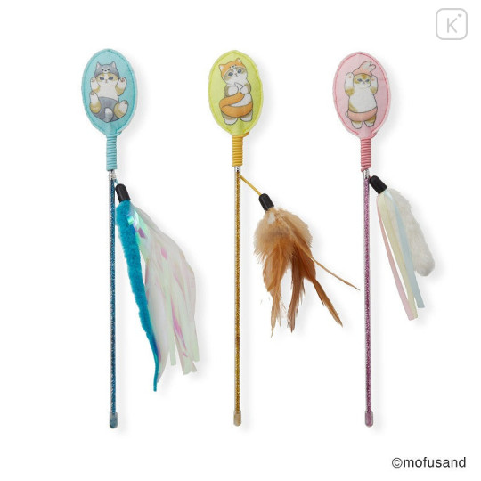 Japan Mofusand Cat Teaser Wand Toy - Feather - 2