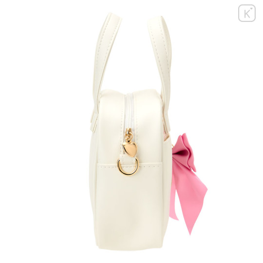 Japan Sanrio Original Kids Shoulder Crossbody Bag - Hello Kitty : Ivory Big Ribbon - 3