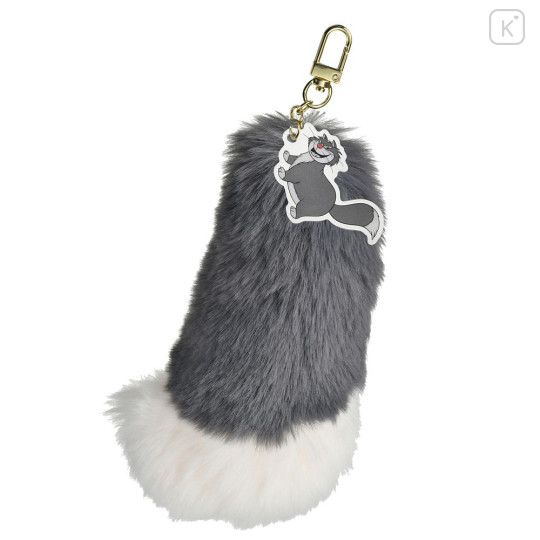 Japan Disney Store Keychain - Cinderella : Cat Lucifer Fluffy Tail Key Chain Fes - 1