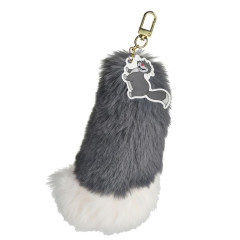 Japan Disney Store Keychain - Cinderella : Cat Lucifer Fluffy Tail Key Chain Fes